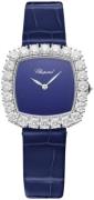 Chopard Dameklokke 13A386-1112 L Heure Du Diamant Blå/Lær