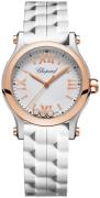 Chopard Dameklokke 278590-6001 Happy Sport Hvit/Gummi Ø30 mm