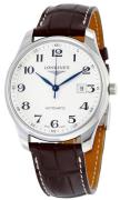 Longines Herreklokke L2.893.4.78.3 Master Sølvfarget/Lær Ø42 mm