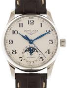 Longines Dameklokke L2.409.4.78.3 Master Hvit/Lær Ø34 mm