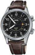 Oris Herreklokke 01 910 7745 4084-Set LS Aviation Sort/Lær Ø44 mm