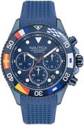 Nautica Herreklokke NAPWPF908 Blå/Gummi Ø44 mm