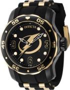 Invicta Herreklokke 42319 NHL Sort/Gulltonet stål Ø48 mm