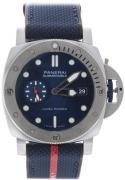 Panerai Herreklokke PAM01391 Submersible Blå/Tekstil Ø44 mm