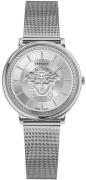 Versace Dameklokke VE8103921 V Circle Sølvfarget/Stål Ø38 mm