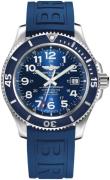 Breitling Herreklokke A17365D11C1S2 Superocean Ii 42 Blå/Gummi Ø42