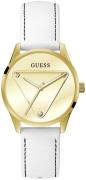 Guess Dameklokke GW0399L1 Gulltonet/Lær Ø36 mm