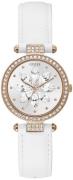 Guess Dameklokke GW0382L3 Bloom Hvit/Lær Ø32 mm