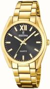 Festina Dameklokke F20640-6 Boyfriend Sort/Gulltonet stål Ø36.8 mm