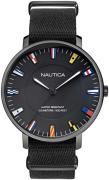 Nautica Herreklokke NAPCRF903 Sort/Tekstil Ø43 mm