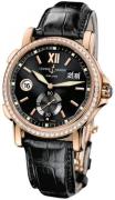 Ulysse Nardin Herreklokke 246-55B-32 Dual Time Sort/Lær Ø42 mm