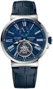 Ulysse Nardin Herreklokke 1283-181-E3 Marine Collection Blå/Lær