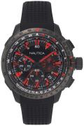 Nautica Herreklokke NAPMSB001 Sort/Gummi Ø46 mm