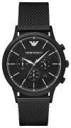 Emporio Armani Herreklokke AR2498 Renato Sort/Stål Ø43 mm