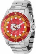 Invicta Herreklokke 36945 Nfl Rød/Stål Ø47 mm