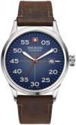 Swiss Military Hanowa Herreklokke 06-4280.7.04.003 Blå/Lær Ø43 mm