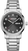 Wenger 99999 Herreklokke 01.1541.119 Sort/Stål Ø42 mm