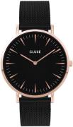 Cluse La Boheme Dameklokke CW0101201010 Sort/Stål Ø38 mm