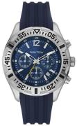 Nautica Chronograph Herreklokke A17667G Blå/Gummi Ø45 mm