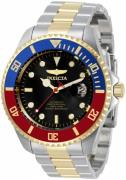 Invicta Pro Diver Herreklokke 34043 Sort/Gulltonet stål Ø47 mm