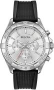 Bulova 99999 Herreklokke 96A213 Sølvfarget/Gummi Ø44 mm