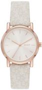 DKNY Soho Dameklokke NY2887 Hvit/Tekstil Ø34 mm