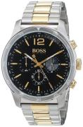 Hugo Boss Chronograph Herreklokke 1513529 Sort/Gulltonet stål Ø45 mm