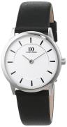 Danish Design Classic Dameklokke 3324588 Hvit/Lær Ø29 mm