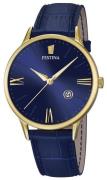 Festina Dress Herreklokke F16825-3 Blå/Lær Ø41 mm