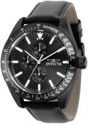 Invicta Aviator Herreklokke 38982 Sort/Lær Ø45 mm