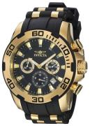 Invicta Pro Diver Herreklokke 22312 Sort/Gulltonet stål Ø50 mm