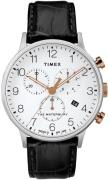 Timex Herreklokke TW2R71700 Hvit/Lær Ø40 mm