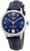 Tissot Dameklokke T099.207.16.047.00 Chemin Des Tourelles Blå/Lær