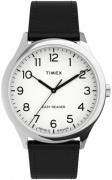 Timex Herreklokke TW2U22100 Easy Reader Hvit/Lær Ø40 mm