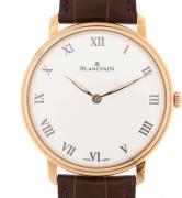 Blancpain Herreklokke 6615-3631-55B Villeret Hvit/Lær Ø45 mm