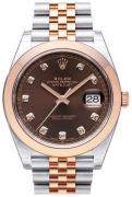 Rolex Herreklokke 126301-0004 Datejust 41 Brun/18 karat rosé gull