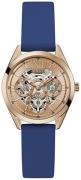 Guess Dameklokke GW0284L1 Multifunction Rosegullfarget/Gummi Ø34 mm