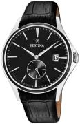 Festina Herreklokke F16980-D Sort/Lær Ø42 mm