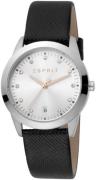 Esprit Dameklokke ES1L197L0025 Daphne Sølvfarget/Lær Ø34 mm