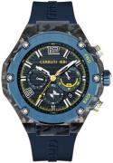 Cerruti 1881 Herreklokke CIWGQ2113802 Blå/Gummi Ø44 mm