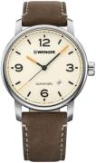 Wenger Herreklokke 01.1746.101 Beige/Lær Ø42 mm