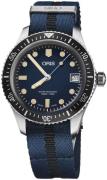 Oris Herreklokke 01 733 7747 4055-07 5 17 28 Diving Blå/Tekstil Ø36