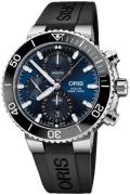 Oris Herreklokke 01 774 7743 4155-07 4 24 64EB Diving Blå/Gummi