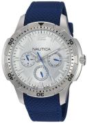 Nautica Herreklokke NAPSDG002 Multifunction Sølvfarget/Gummi Ø46 mm