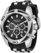 Invicta Herreklokke 34137 Bolt Sort/Stål Ø50 mm