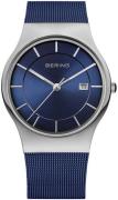 Bering Herreklokke 11938-303 Classic Blå/Stål Ø38 mm