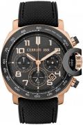 Cerruti 1881 Herreklokke CIWGO2206802 Sort/Gummi Ø46 mm