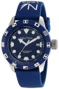 Nautica Herreklokke NAI09511G Analog Blå/Gummi Ø44 mm