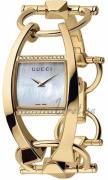 Gucci Dameklokke YA123505 Chiodo Hvit/18 karat gult gull 23x21 mm