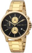 Esprit Herreklokke ES1G155M0085 Sort/Gulltonet stål Ø42 mm